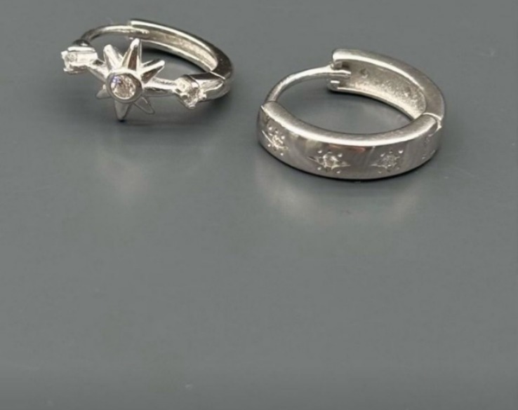 (5089) 925純銀圈圈耳環一對