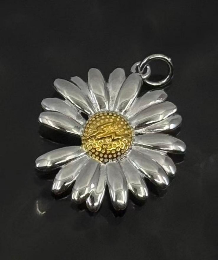 (5094) 925純銀GD花 吊墜