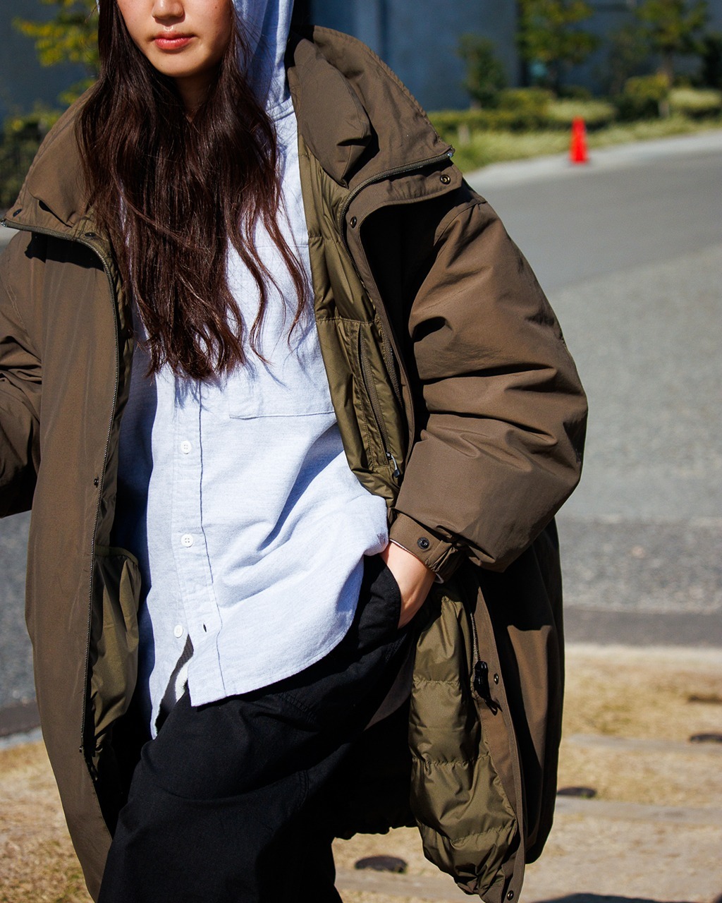 預購┃日本 TNF 紫標 Double Peak Field Down Coat 防潑水 光電子 羽絨 長版 外套