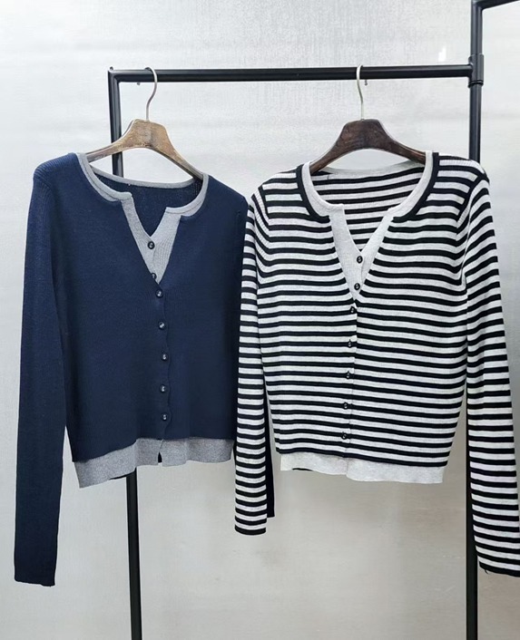 (5097) OS0001 假兩件針織top