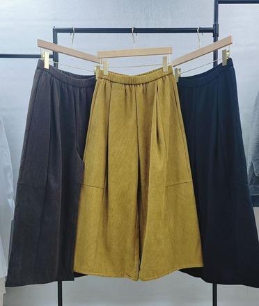 (5099) OS0007 燈芯絨7分闊褲