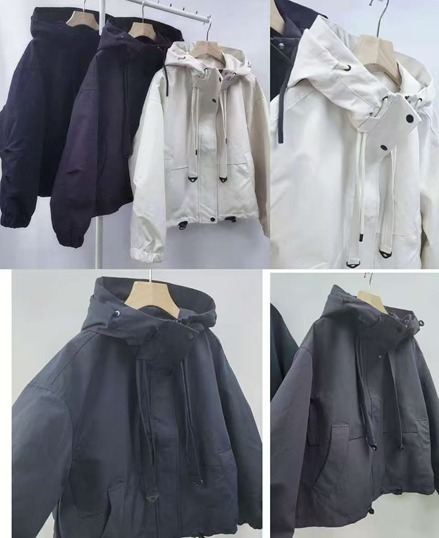 (5104) OS0012 連帽長帶風褸