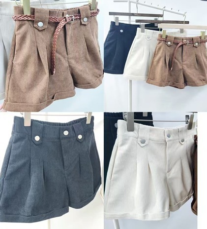 (5108) OS0016 燈芯絨短褲