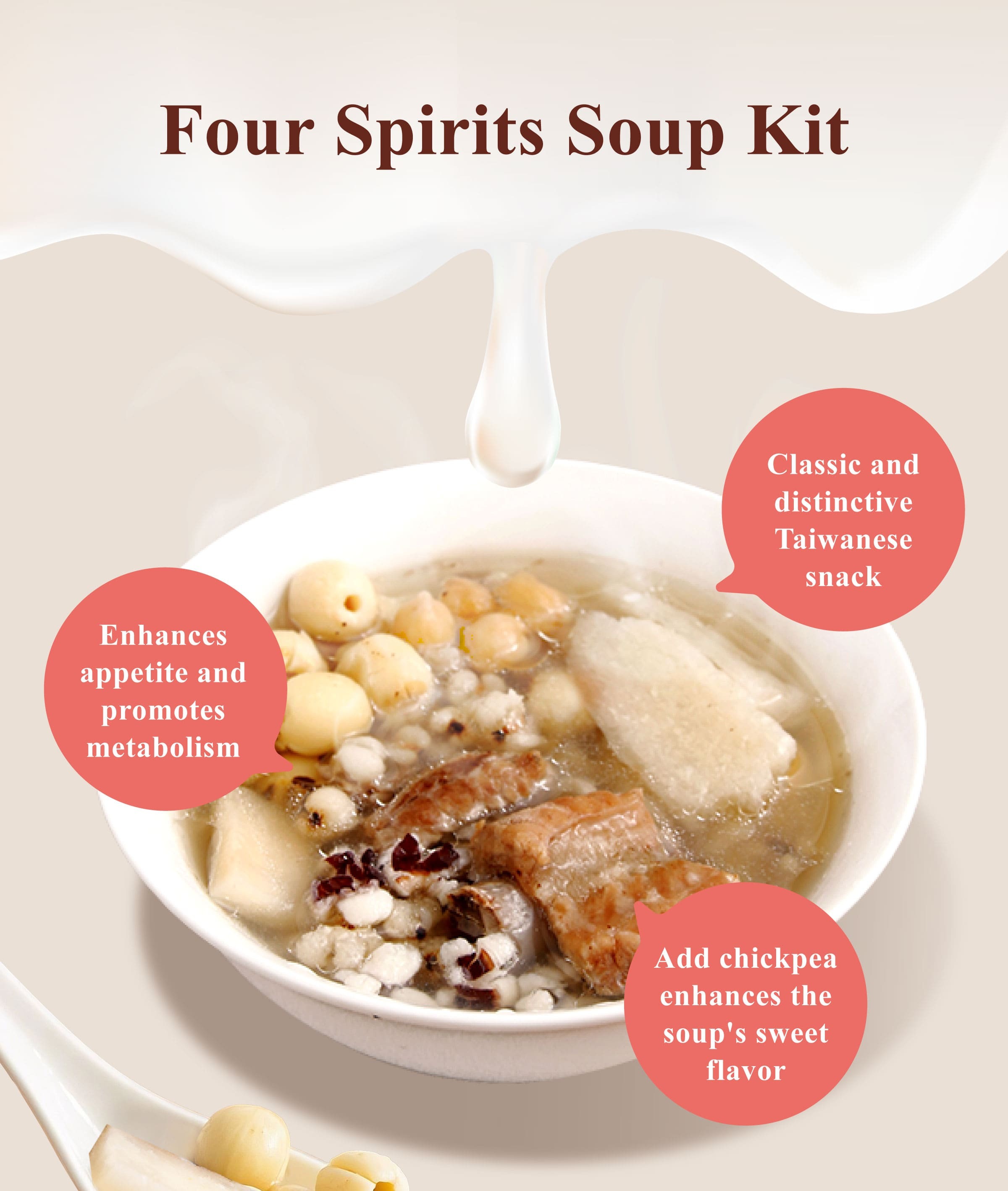 Dengyi Four Spirits Soup Kit Features