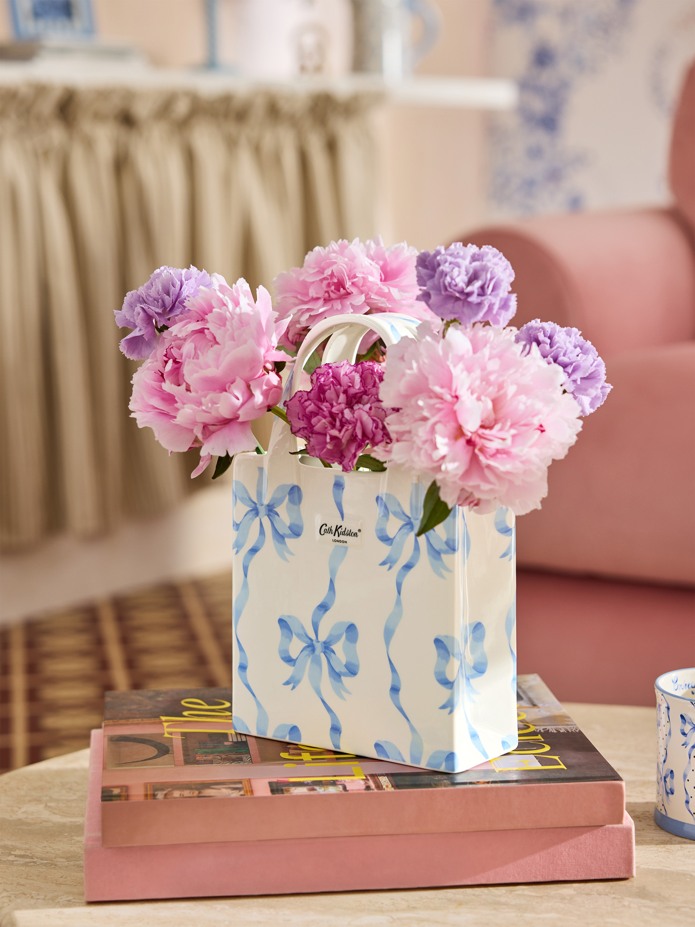 Blue Bow 手提袋造型花器