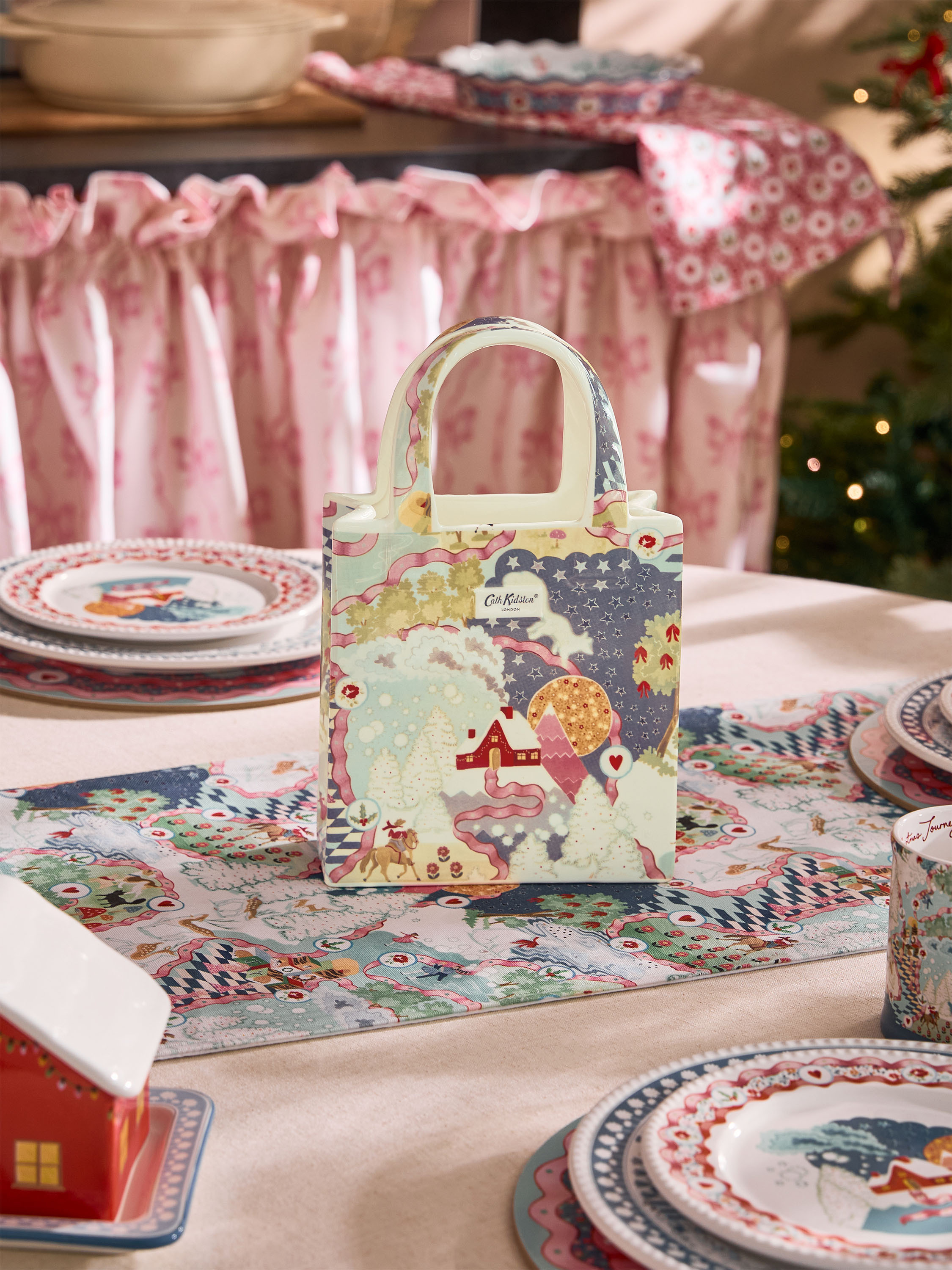 Christmas Scene 手提袋造型花器