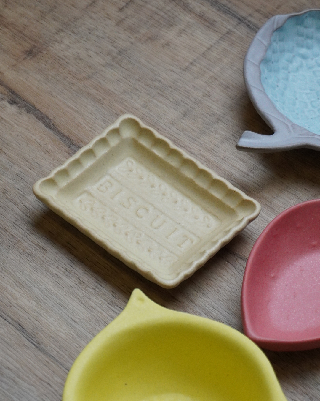 燕麥色 餅乾小碟｜益子燒