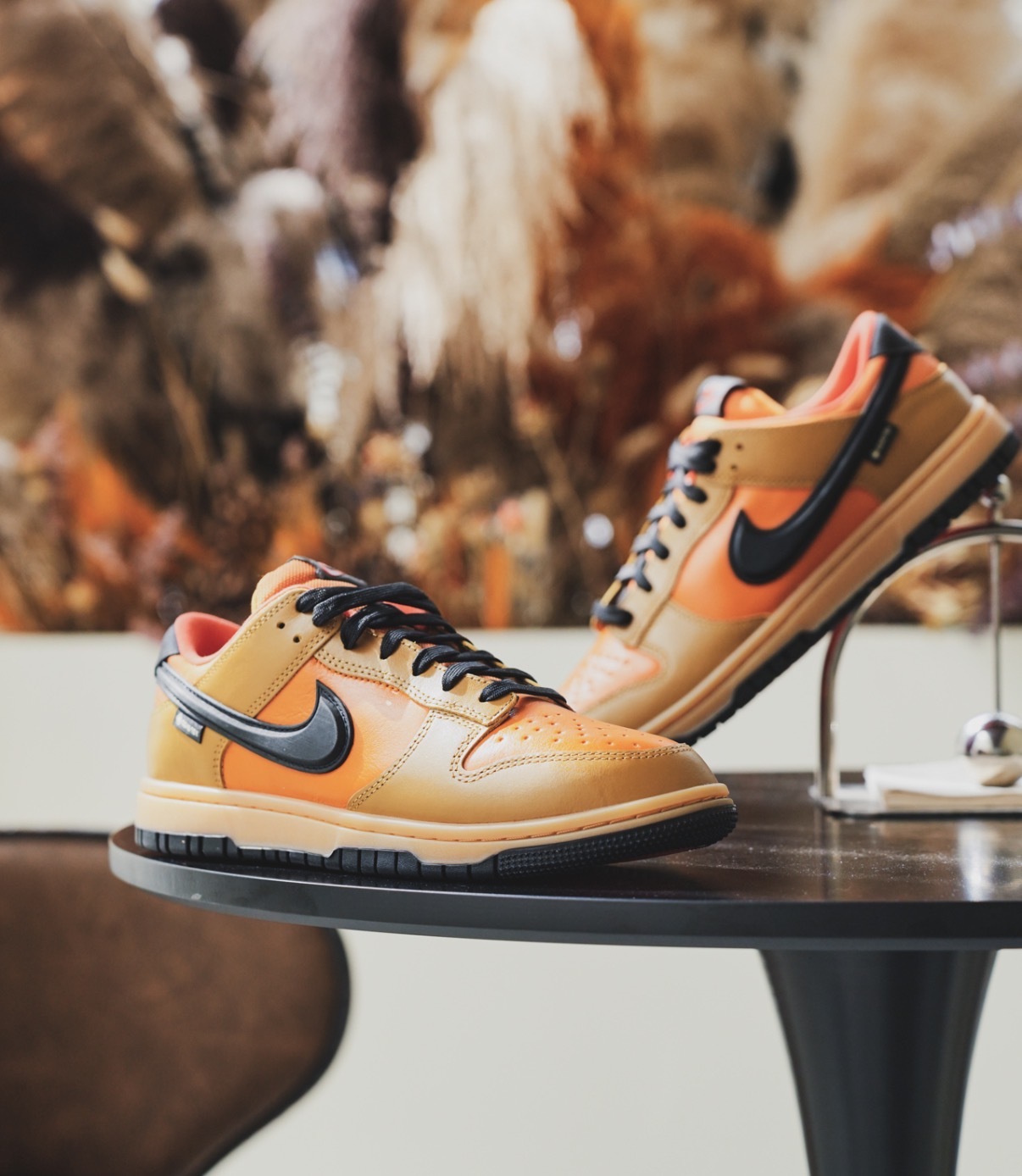 男鞋 NIKE DUNK LOW GTX GORE-TEX 夕陽橘 防水 皮革 復古 低筒 休閒鞋【HQ2053-700】