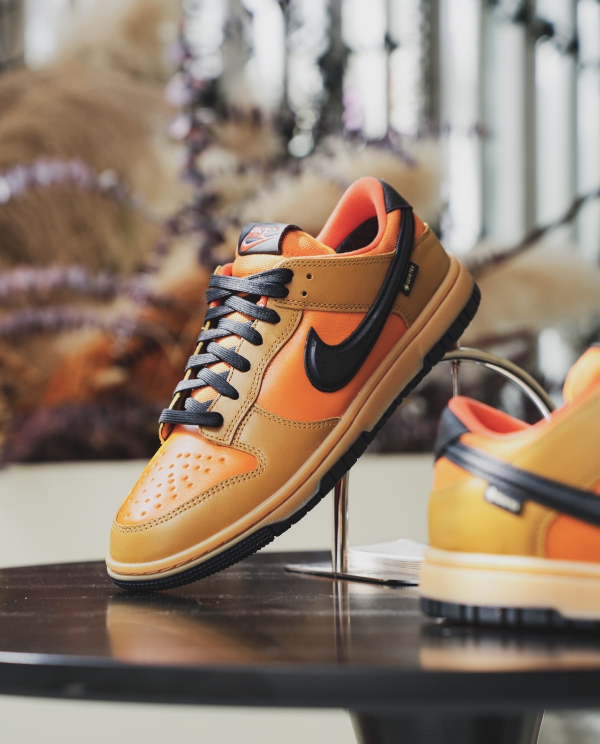 男鞋 NIKE DUNK LOW GTX GORE-TEX 夕陽橘 防水 皮革 復古 低筒 休閒鞋【HQ2053-700】