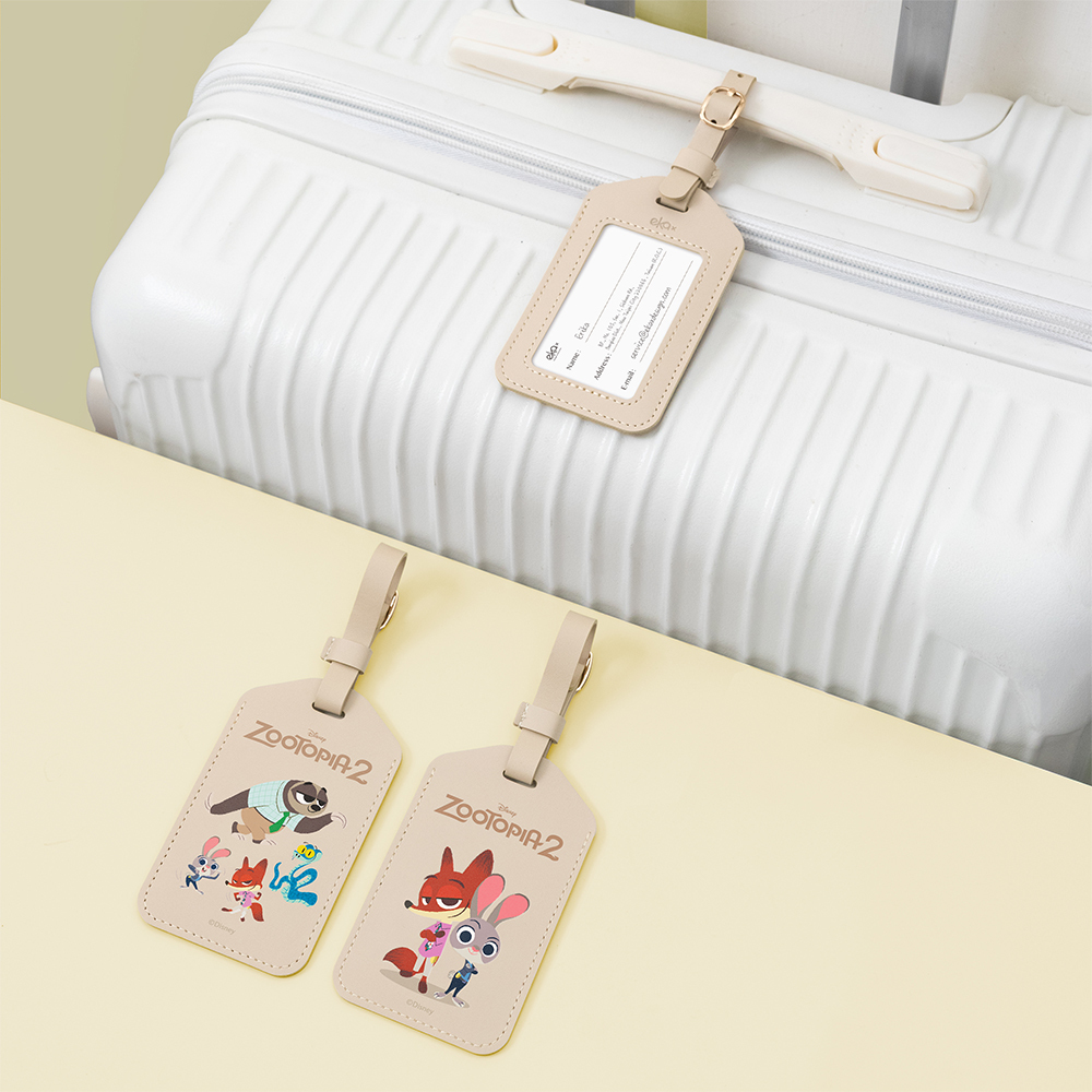 Disney 動物方城市2-輕巧皮革行李吊牌【正版授權】