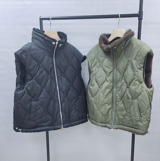 (5125) 雙面水貂毛+羽絨