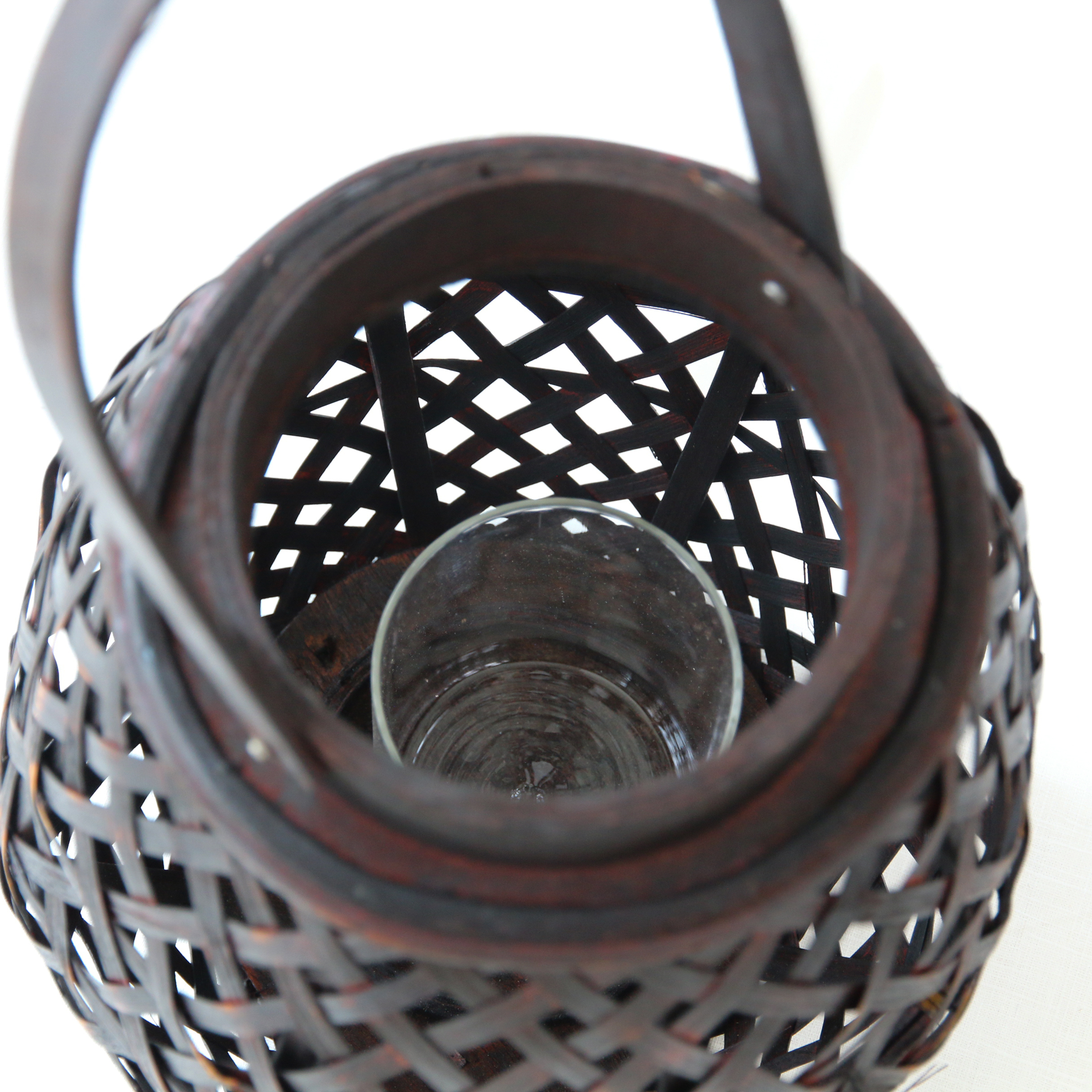 籐籃花器 墨滴提籃A-373