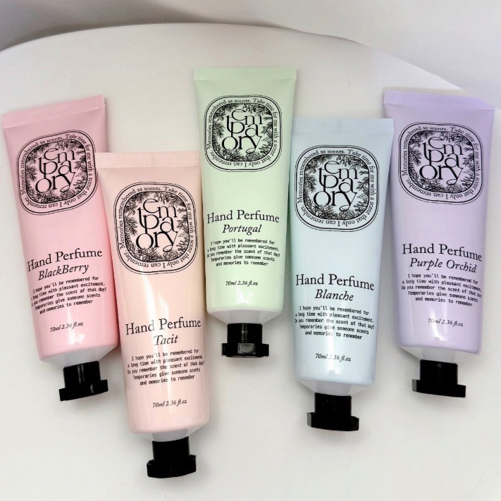 韓國 Temporary 香水護手霜 70ML (清新黑莓/葡萄牙/紫韻麝香/靜謐之語/返樸歸真）