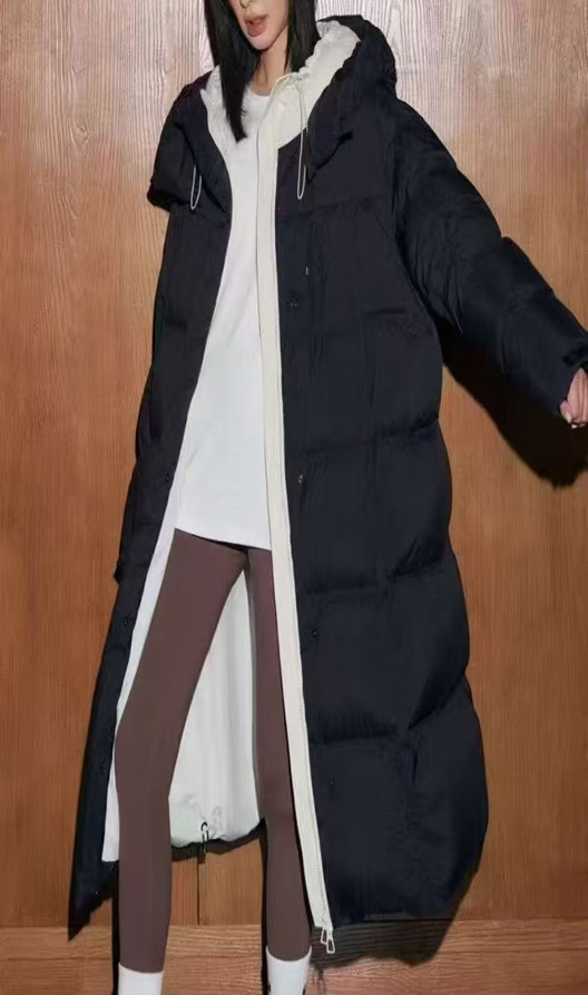 (5130) 有帽長羽絨