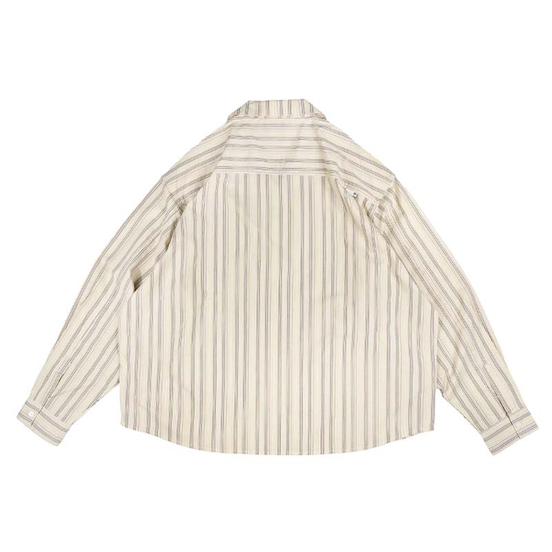 idealism Cuban L-Shirt 條紋 古巴 長袖 襯衫 沙色 ID25042-SN [台灣現貨]