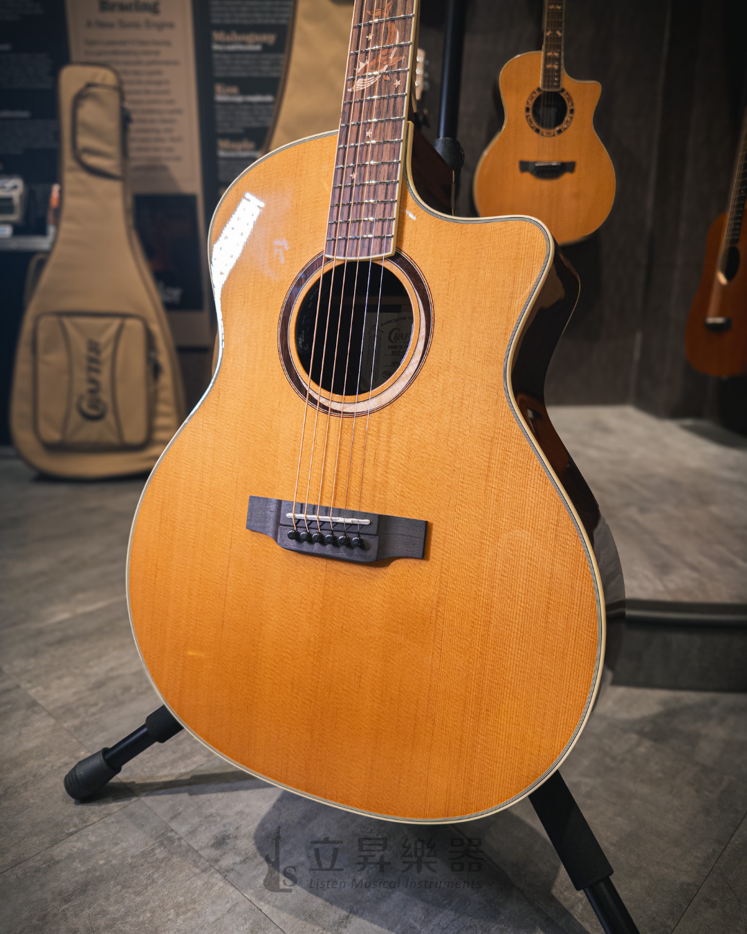 Crafter MIND W PRESTIGE ROSE-Gce VVS  碳化雲杉木面單 印度玫瑰木側背板 古典琴頭 亮面 木吉他 附原廠卡其色厚袋