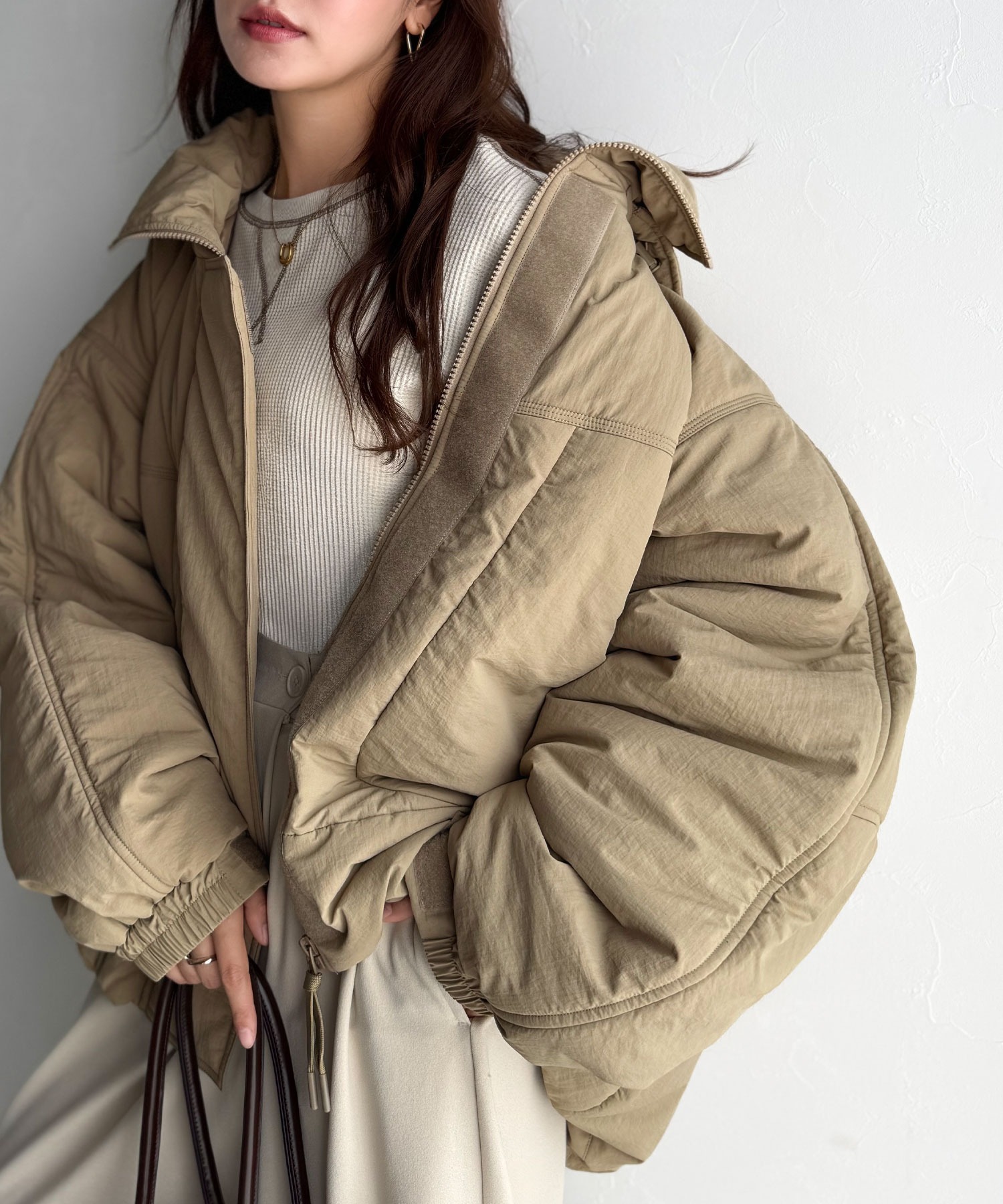 🇯🇵 日系品牌 JAVA 連帽高領 鋪棉外套 可拆卸 保暖 防風 寬鬆 / 預購