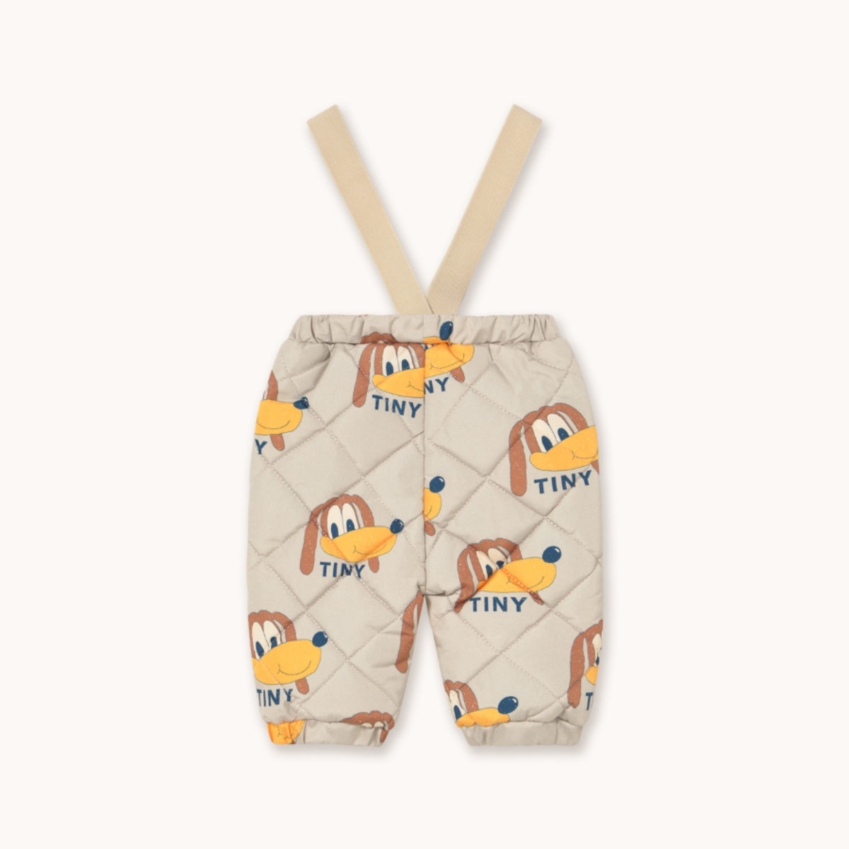 TINYCOTTONS 寶寶俏皮小狗吊帶褲 DOGS BABY PADDED SWEATPANT - dark vanilla