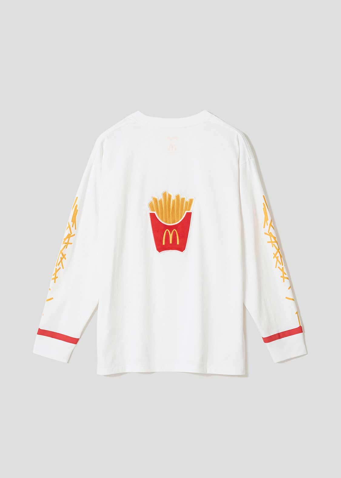 麥當勞🍟｜薯條刺繡落肩長袖踢