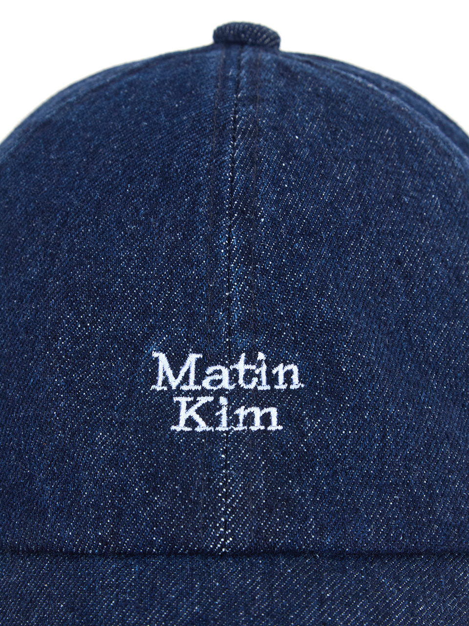 MATIN MINI LOGO DENIM BALL CAP IN BLUE MATIN MINI LOGO DENIM BALL CAP IN BLUE