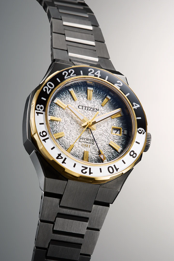 萬年鐘錶 - Citizen 星辰錶  Series 8   880系列  限量版GMT城市燈火閃耀面盤抗磁機械男錶 NB6035-55H 錶徑41MM