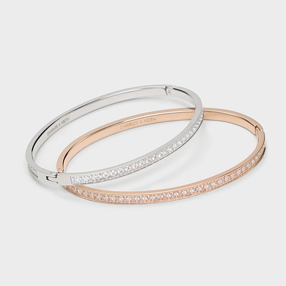 CHARLES & KEITH 小CK 無邊星穹系列 手環 簡約設計 銀色 玫瑰金色