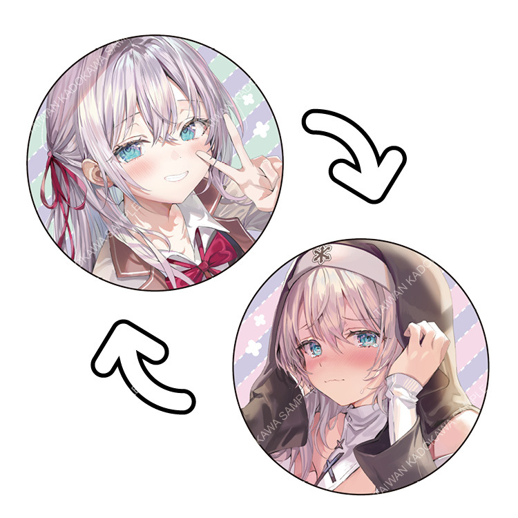 不時輕聲地以俄語遮羞的鄰座艾莉同學(原作) 3D光柵胸章 A