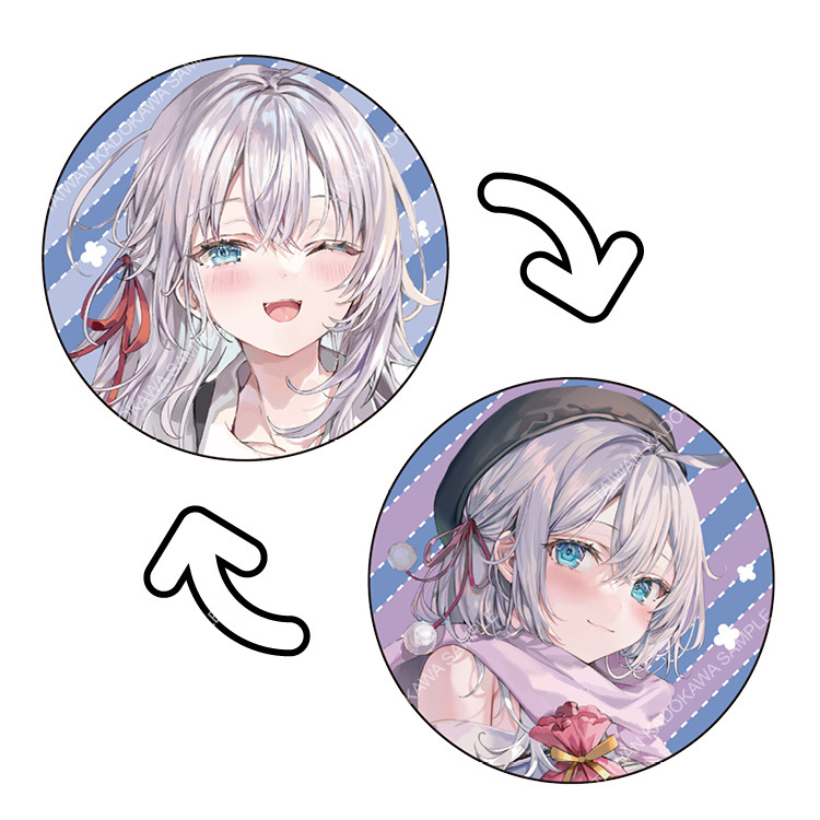 不時輕聲地以俄語遮羞的鄰座艾莉同學(原作) 3D光柵胸章 B