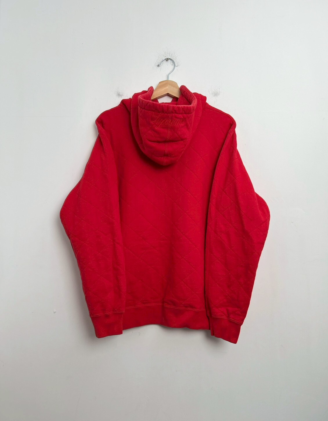 Supreme Quilted Hooded Sweatshirt SIZE M