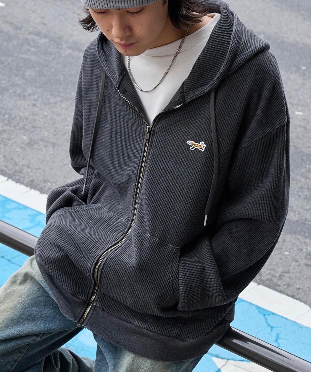 【預購】JN111207 PENNEYS 男女同款刺繡拉鏈有帽外套