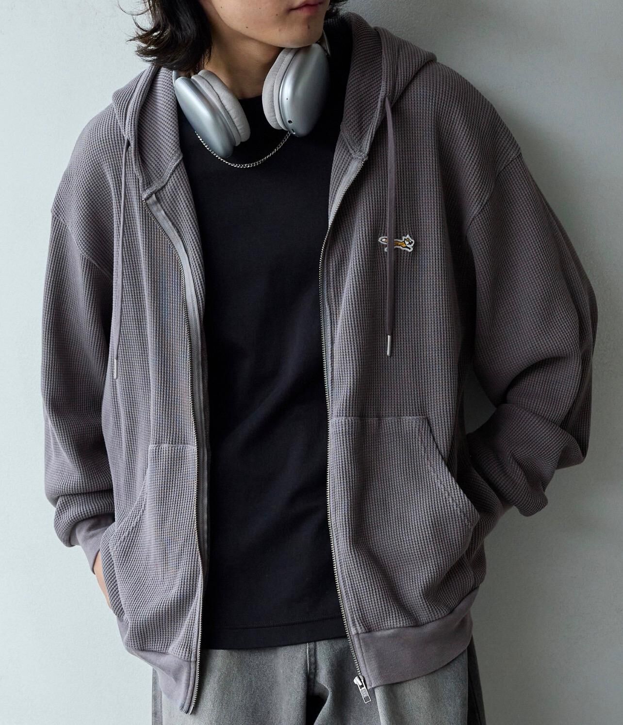 【預購】JN111207 PENNEYS 男女同款刺繡拉鏈有帽外套