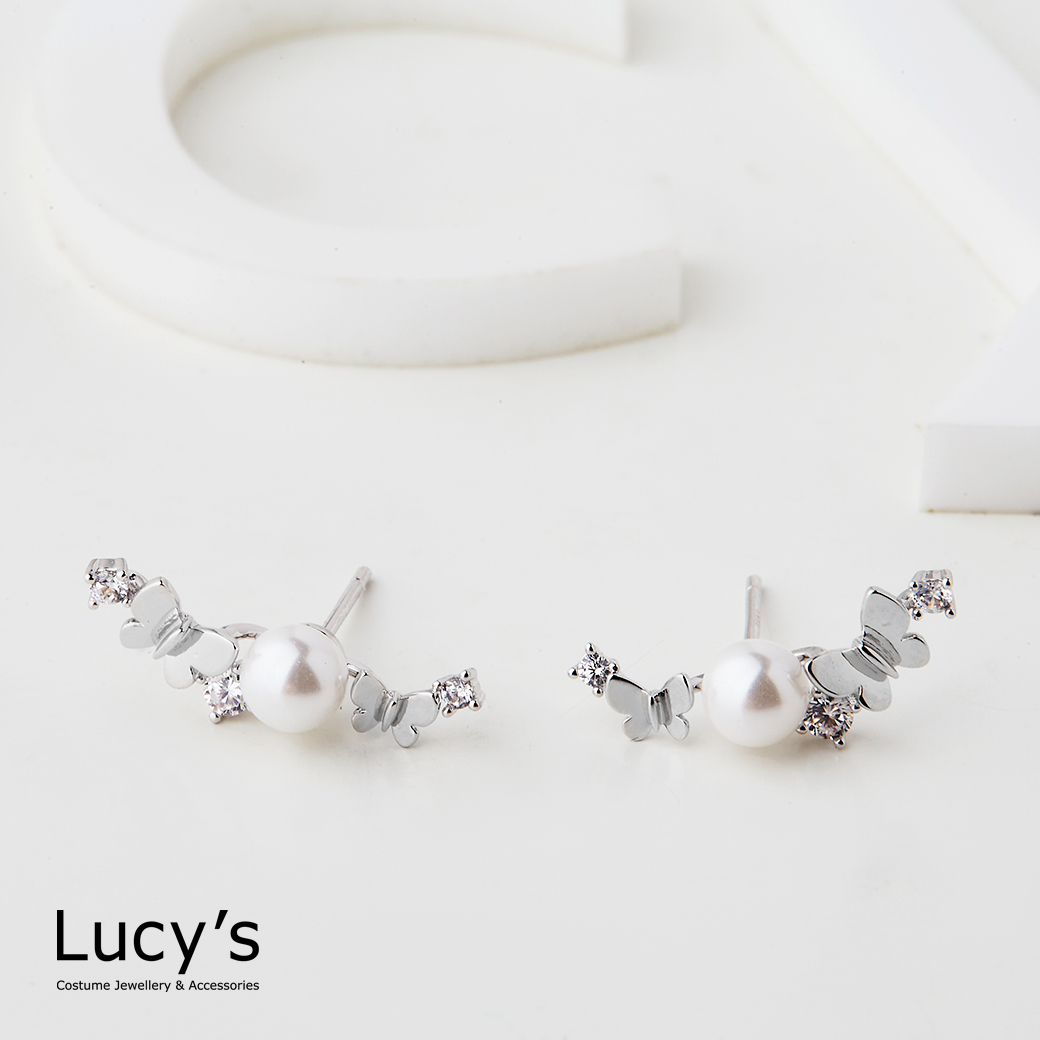 珍語花蝶 耳環 (二色) (126215/126216)