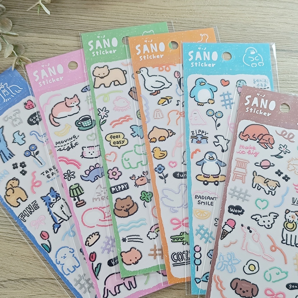 日本MIND WAVE．SANO 透明手帳貼紙 共六款