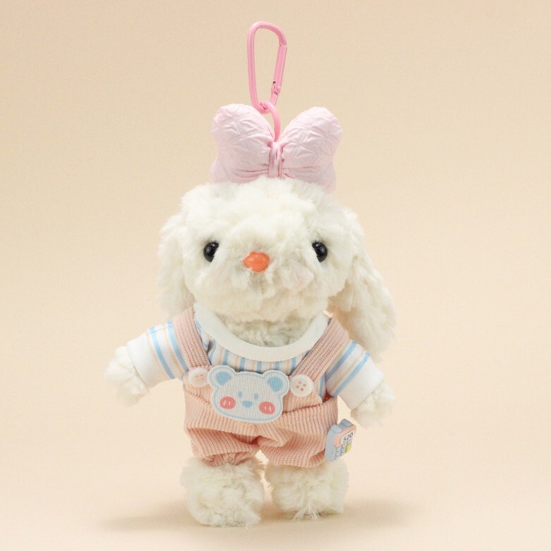 《6372》可愛休閒套裝垂耳兔毛絨吊飾