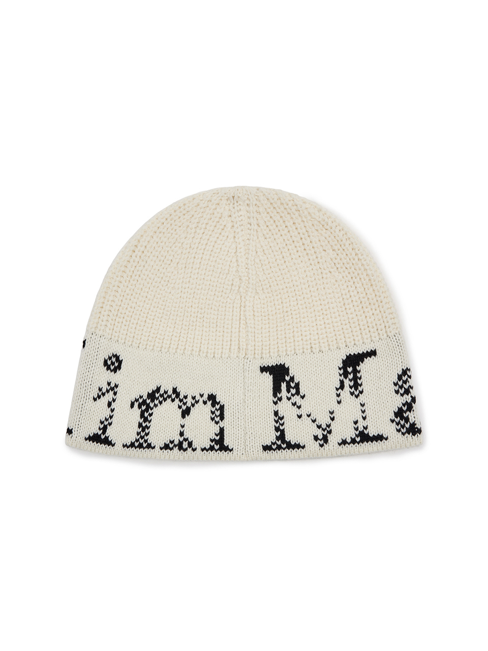 裂紋標誌針織漁夫帽 象牙白