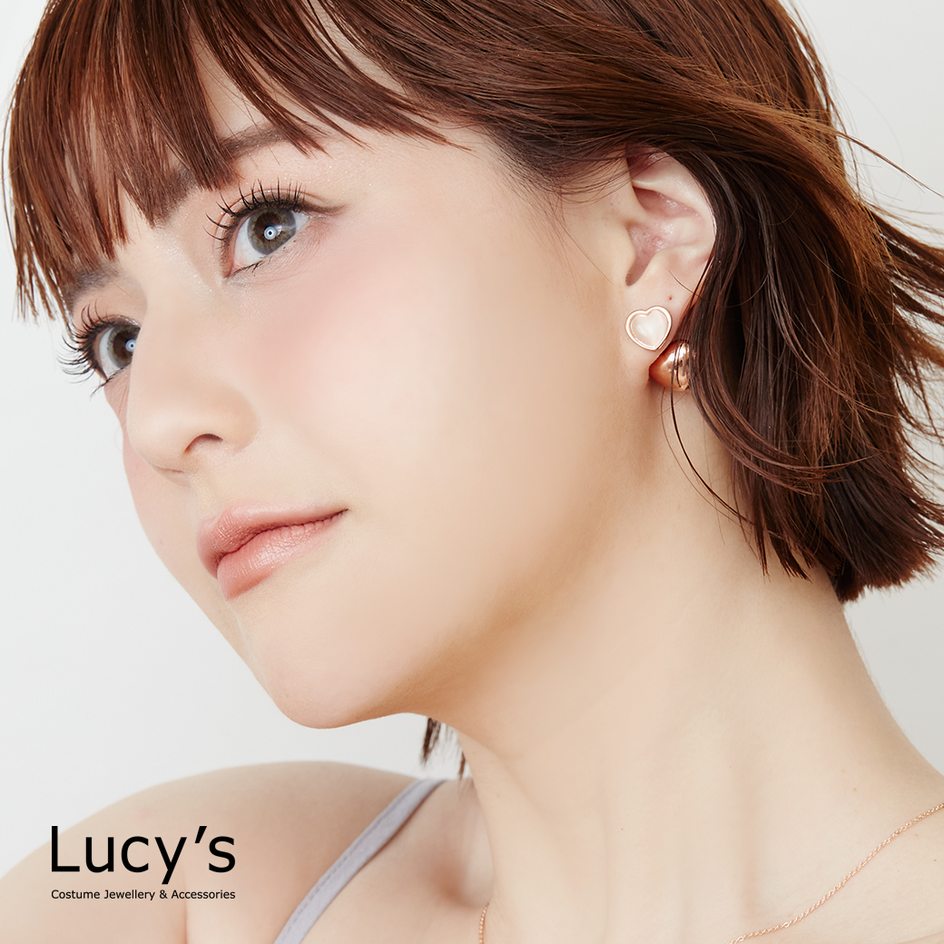 雙心柔光 耳環 (125296)