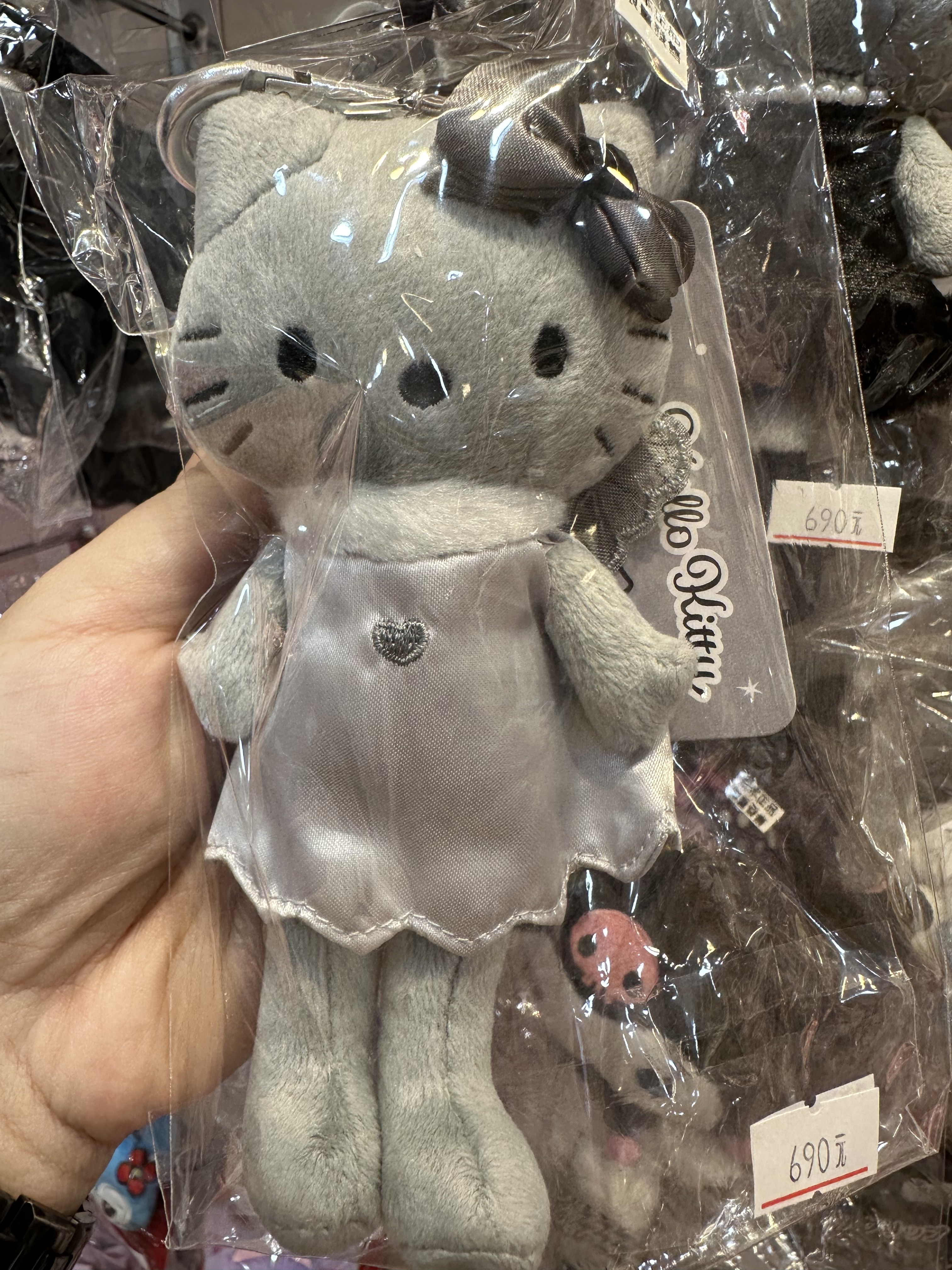 日本限定 Sanrio 三麗鷗 暗黑系列 可愛長腿Kitty吊飾