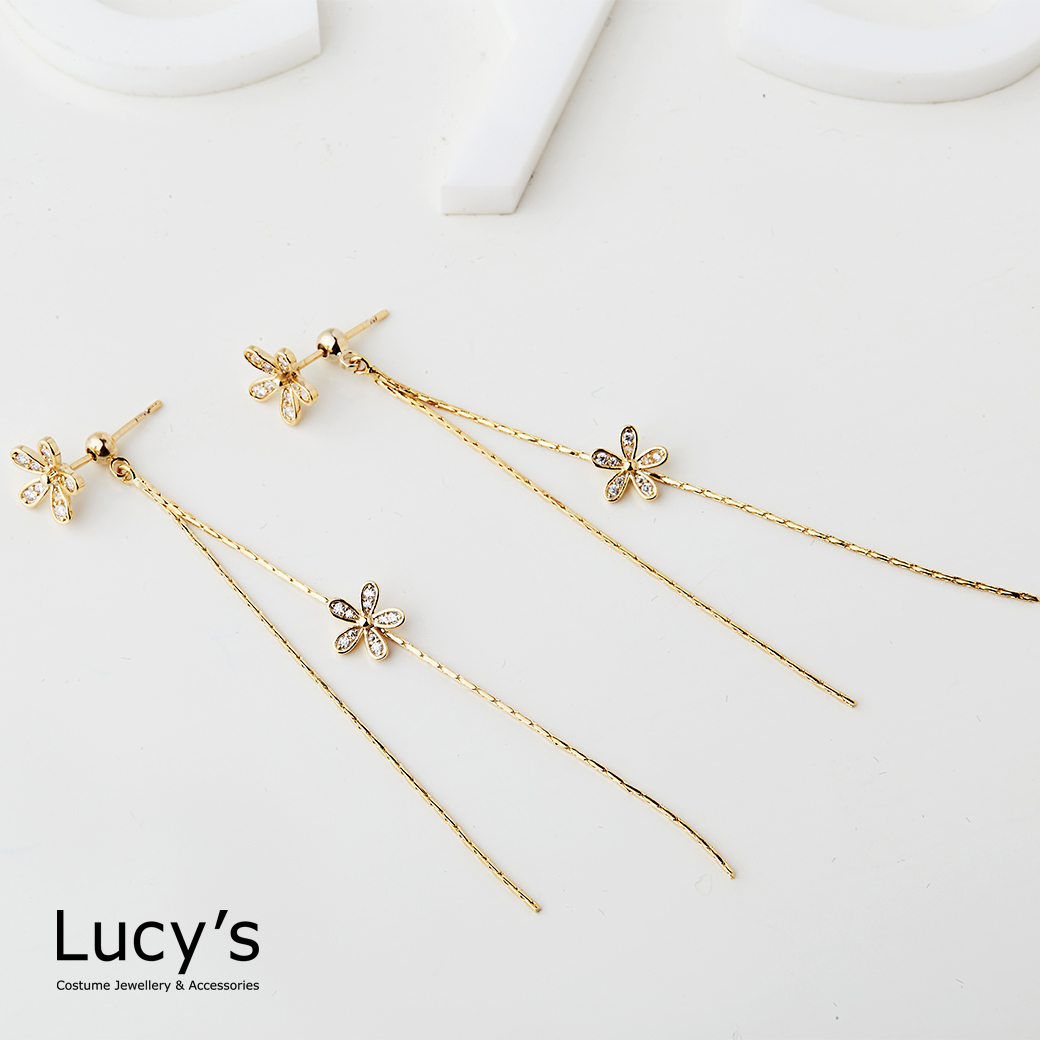 浪漫花卉 耳環 (二色) (124927/124928)