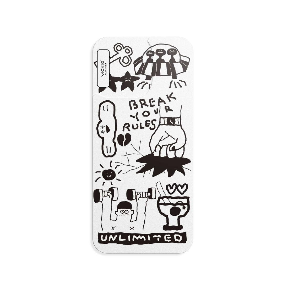 Plabear 手機背貼膜 / 黑色-VC049