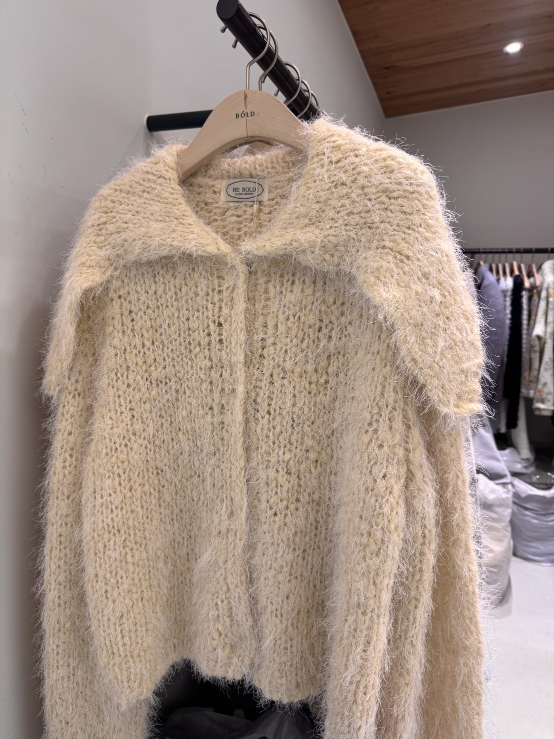 韓國 軟羊毛大翻領上衣外套