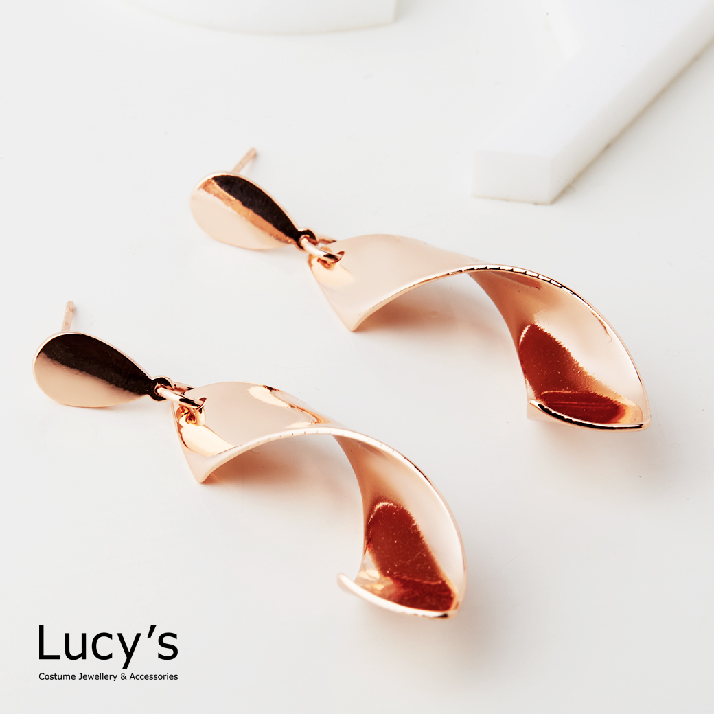 時尚彩帶 耳環 (三色) (126240/126241/126242)