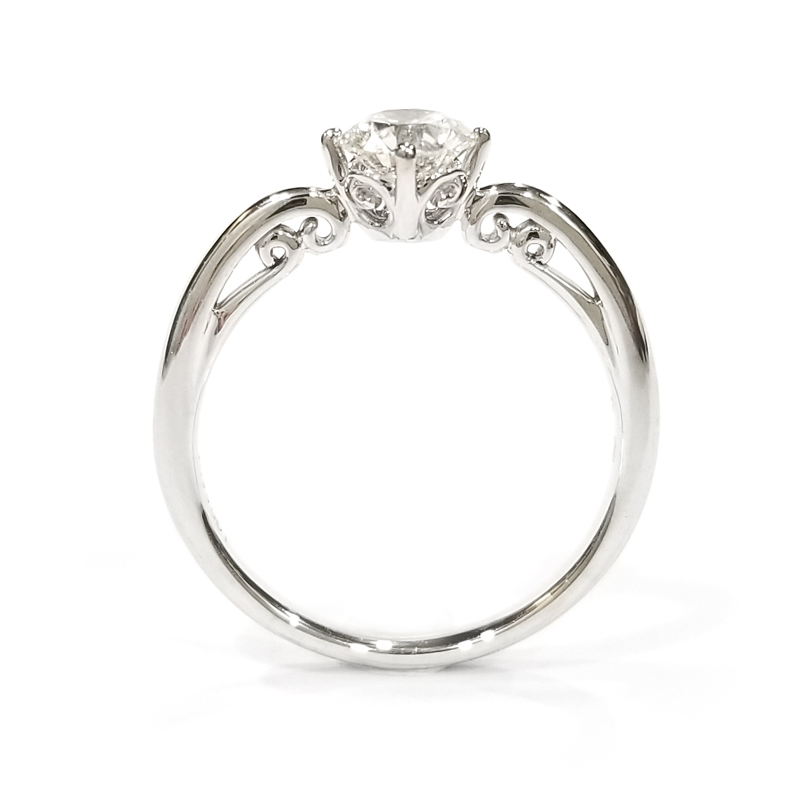 18K白金 50分 實驗室培育鑽石通花戒指