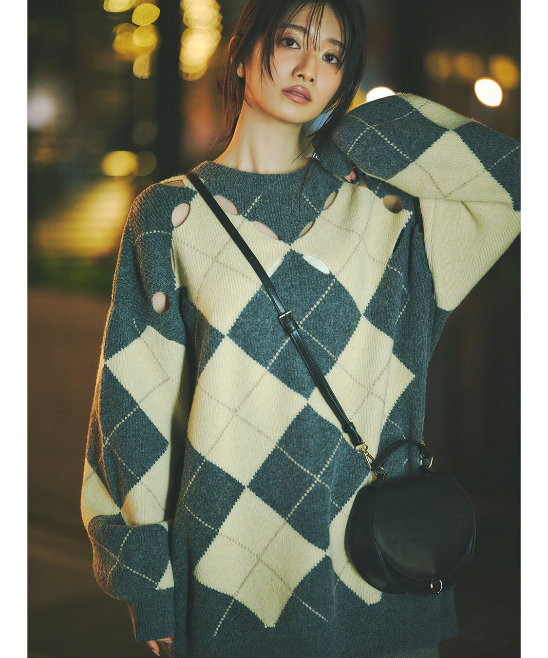 [預購] 折扣 COCO DEAL 縷空花紋寬鬆針織衫