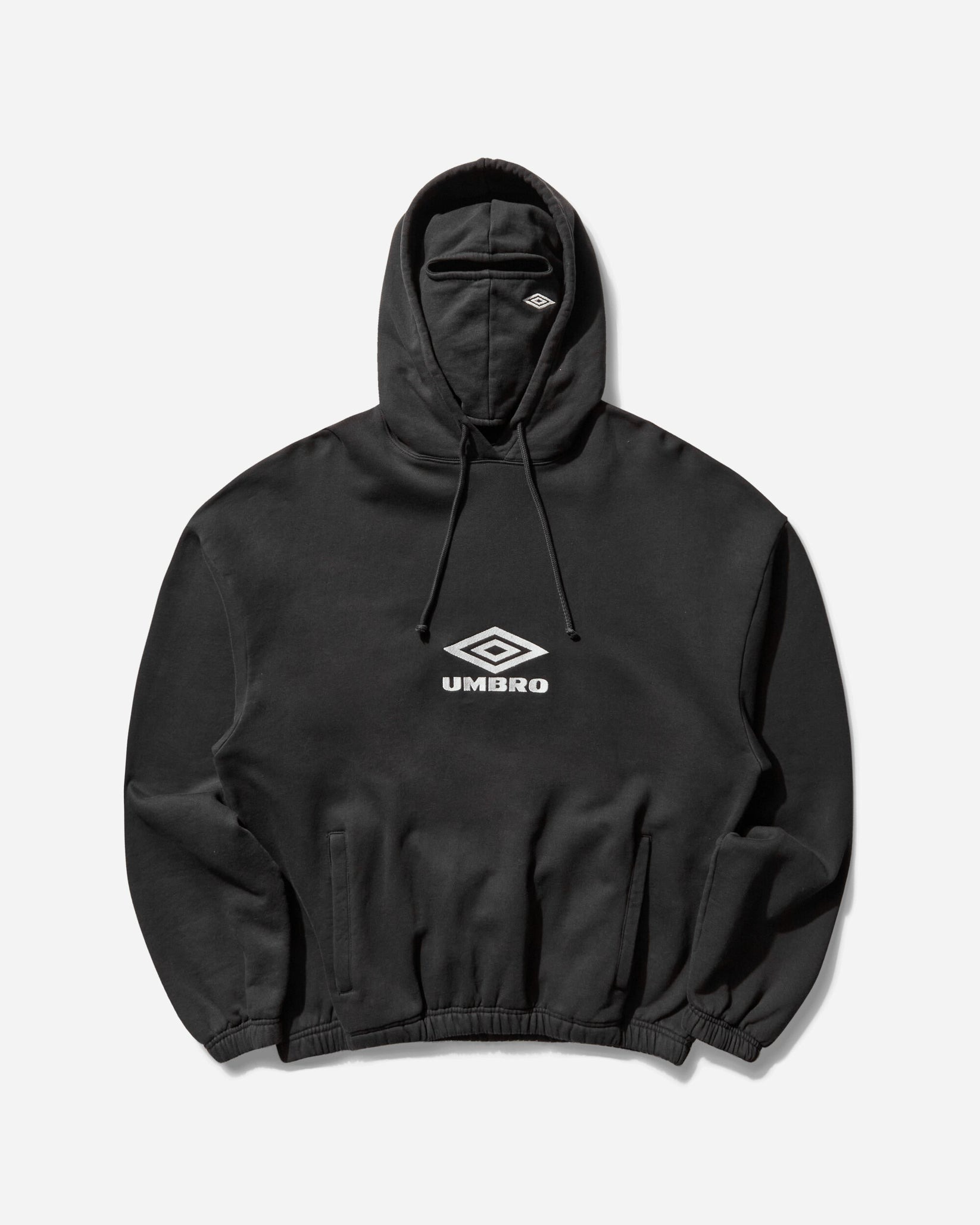 Umbro｜Logo Masked Hoodie "Washed Black"