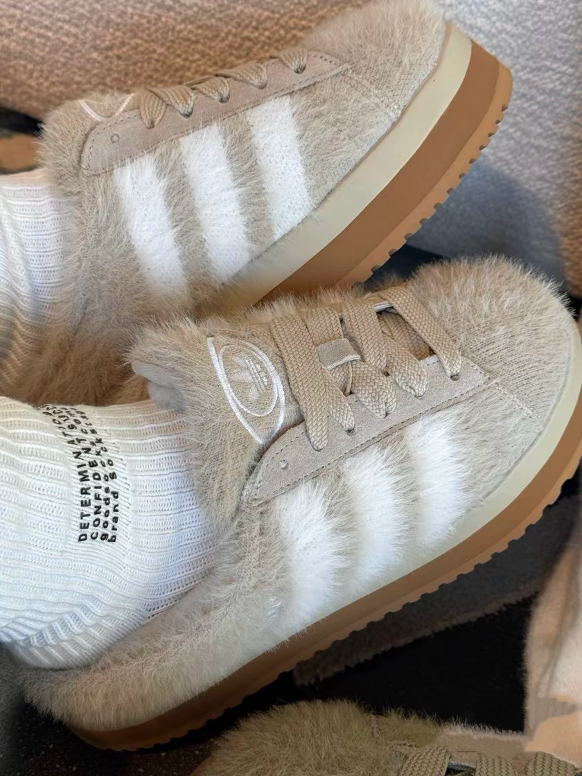 【預購】ADIDAS ORIGINALS CAMPUS 00S WINTER ROW 淡奶茶色 愛迪達毛茸茸麵包鞋 JR6159