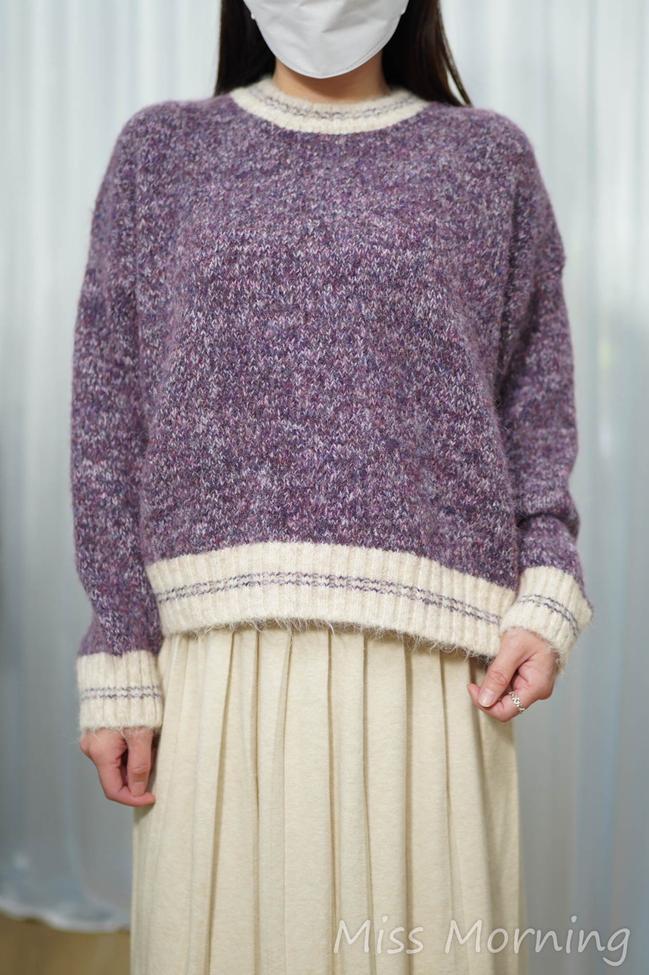 靚色混色針織衫(14916)