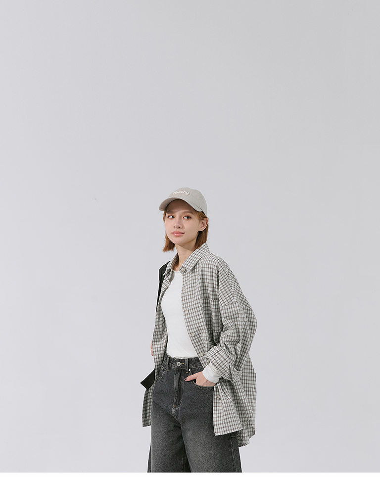 Classic color plaid design long sleeve shirt, two colors available【01025677】in stock+pre-order