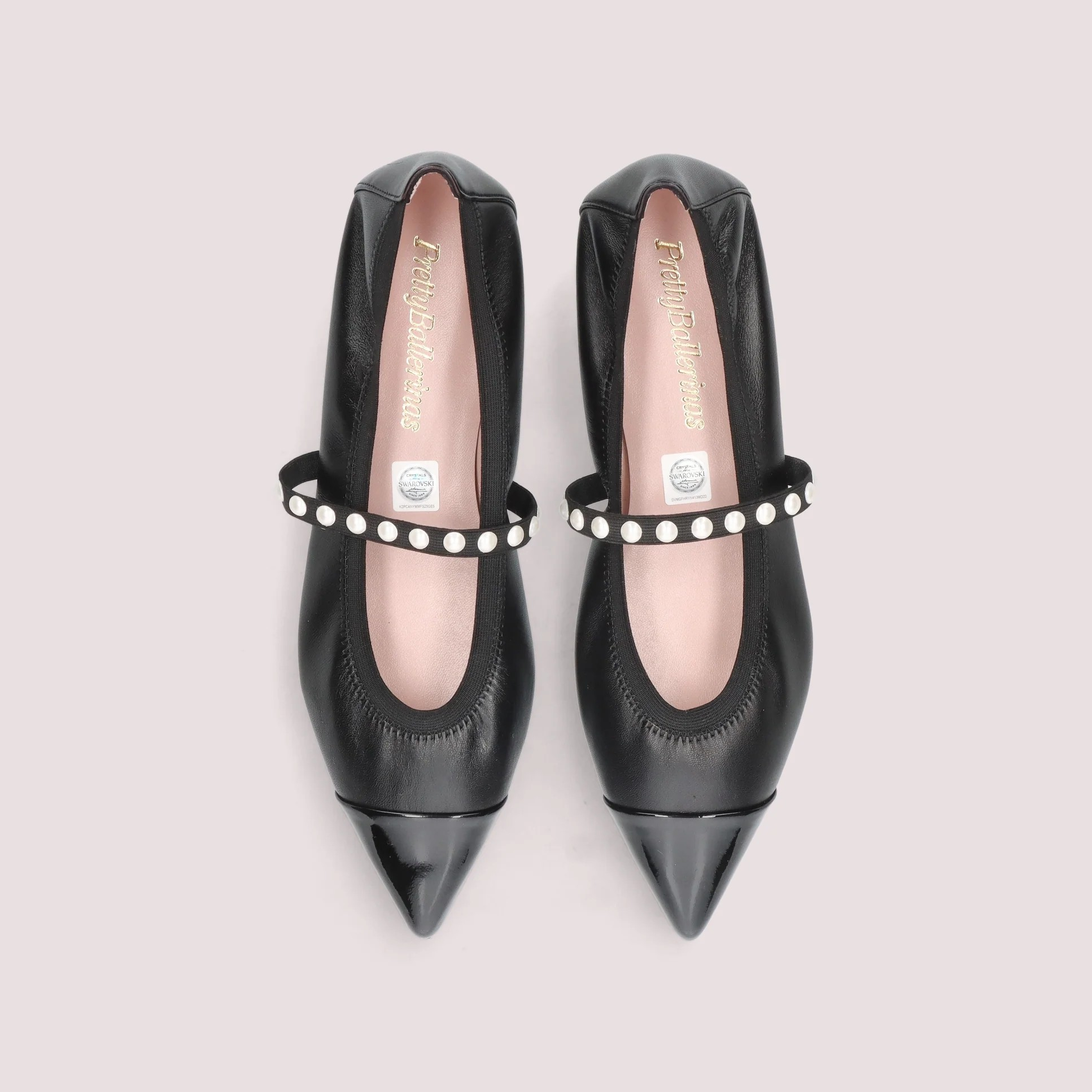 1PB1113-016 PRETTY BALLERINAS Ella Ballet Flats Black Leather #52599_002 (S-K11-E)