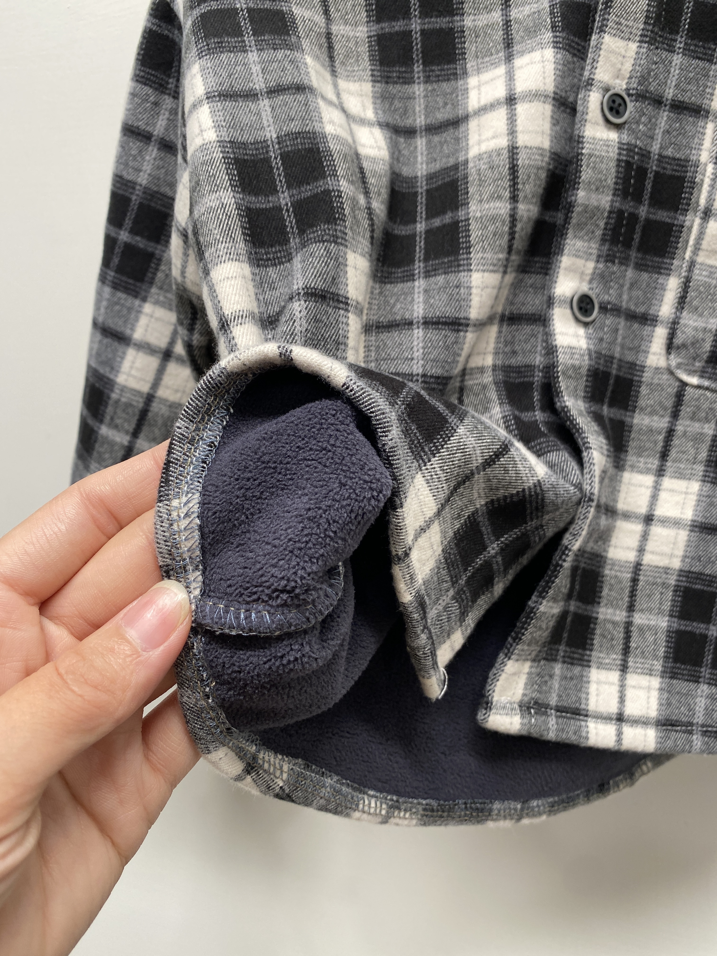 A03514格子連帽襯衫