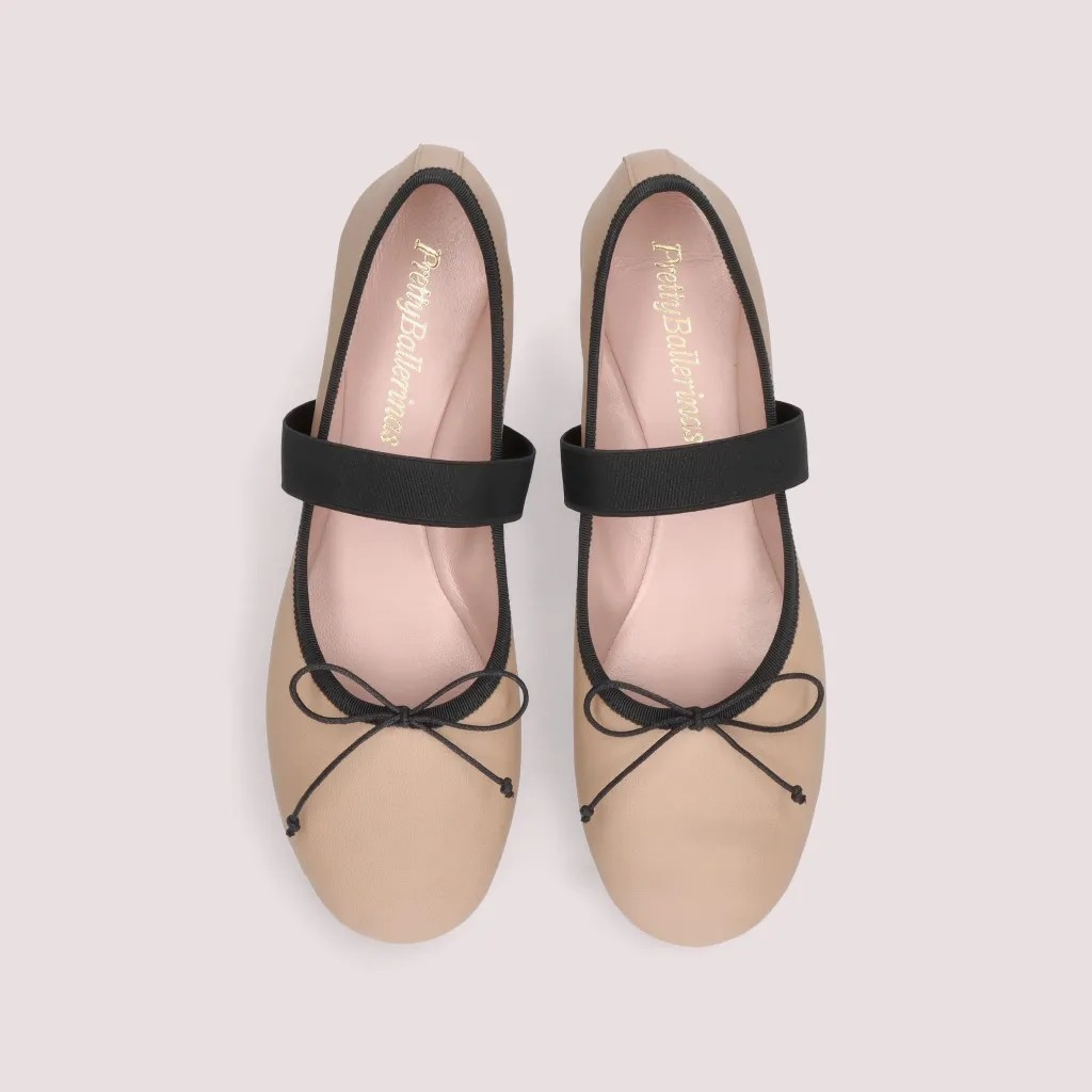 1PB1113-018 PRETTY BALLERINAS Lea Ballet Flats Nude Leather #52537_002 (S-K11-E)